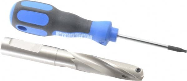 Guhring - 0.61 to 0.63" Diam, 50.9mm Max Depth, 5/8" Shank Diam, 75mm Flute, Replaceable Tip Drill - HT 800 WP Insert, Series 4107 - Americas Industrial Supply