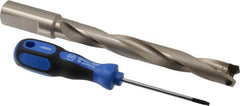 Guhring - 20.5 to 20.99mm Diam, 151mm Max Depth, 1" Shank Diam, 183mm Flute, 243mm OAL, Replaceable Tip Drill - HT 800 WP Insert, Series 4109 - Americas Industrial Supply