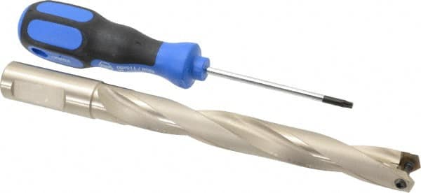Guhring - 19 to 19.49mm Diam, 140.1mm Max Depth, 20mm Shank Diam, 169mm Flute, 221mm OAL, Replaceable Tip Drill - HT 800 WP Insert, Series 4109 - Americas Industrial Supply
