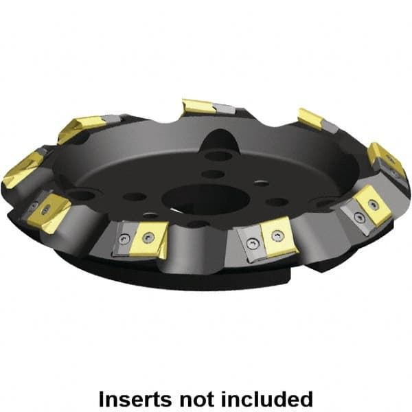 Kennametal - 10" Cut Diam, 2-1/2" Arbor Hole, 17.15mm Max Depth of Cut, 45° Indexable Chamfer & Angle Face Mill - 9 Inserts, LN.U 2410... Insert, Right Hand Cut, 9 Flutes, Series MEGA45 - Americas Industrial Supply