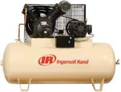 Ingersoll-Rand - 10 hp, 120 Gal Stationary Electric Horizontal Screw Air Compressor - Three Phase, 175 Max psi, 35 CFM, 230 Volt - Americas Industrial Supply