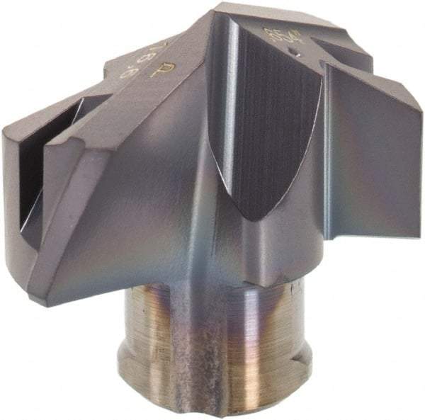 Iscar - Series ICP, 16.61mm Diam Grade IC908 140° Replaceable Drill Tip - Carbide, TiAlN Finish, 16 Seat Size - Americas Industrial Supply