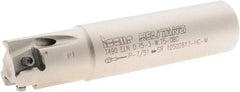 Iscar - 3/4" Cut Diam, 0.315" Max Depth of Cut, 3/4" Shank Diam, 3.38" OAL, Indexable Square Shoulder Helical End Mill - Weldon Shank, 90° Lead Angle, Through Coolant, Series Helitang - Americas Industrial Supply