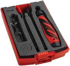 Shaviv - 11 Piece High Speed Steel Blade Hand Deburring Tool Set - B, C Blade Holder, B10, B11, B20, B30, B60, B70;C40 Blades, For Straight Edge, Hole Edge, Hole Inner Surface, Flat Surface - Americas Industrial Supply