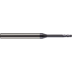 Harvey Tool - 1.4mm Diam, 0.165" LOC, 4 Flute Solid Carbide Ball End Mill - Exact Industrial Supply