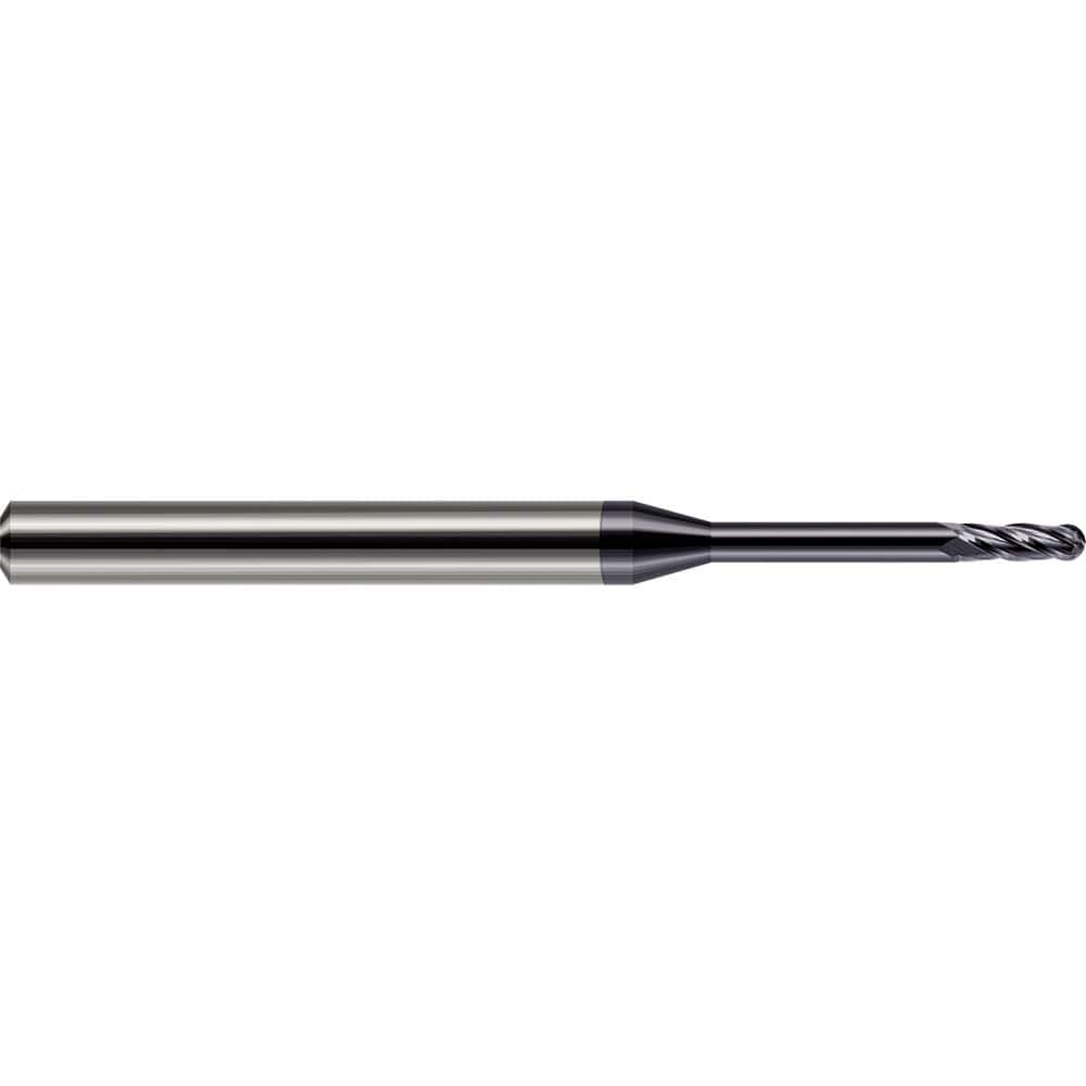 Harvey Tool - 3/64" Diam, 0.141" LOC, 4 Flute Solid Carbide Ball End Mill - Exact Industrial Supply