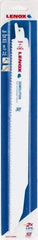 Lenox - 12" Long x 7/8" Thick, Bi-Metal Reciprocating Saw Blade - Straight Profile, 6 TPI, Toothed Edge - Americas Industrial Supply