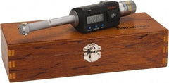 Mitutoyo - 0.65" to 0.8", IP65, TiN Finish, Electronic Inside Micrometer - 0.00005" Resolution, 0.0001" Accuracy - Americas Industrial Supply
