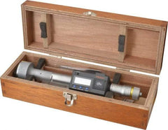 Mitutoyo - 1.6" to 2", IP65, TiN Finish, Electronic Inside Micrometer - 0.00005" Resolution, 0.00015" Accuracy - Americas Industrial Supply