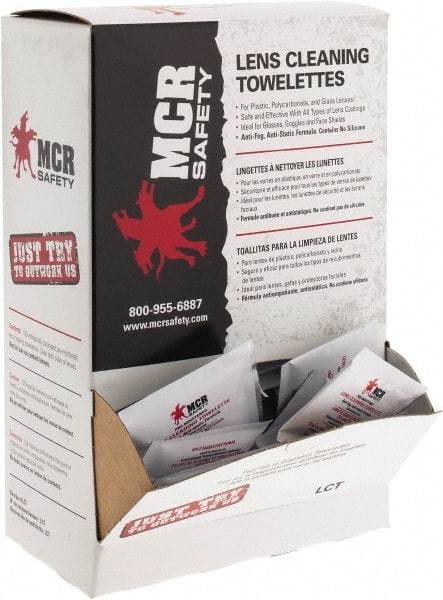 MCR Safety - Lens Cleaning Towelettes & Tissues Cleaner Type: Non-Silicone Number of Towelettes/Tissues: 100 - Americas Industrial Supply