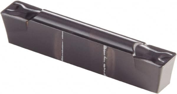 Kennametal - 0305G GMN Grade KCU10, 3.05mm Cutting Width Carbide Grooving Insert - 3.51mm Max Depth of Cut, Neutral, 0.41mm Corner Radius, AlTiN Finish - Americas Industrial Supply