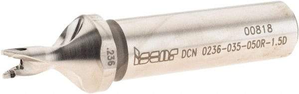 Iscar - 0.236" to 1/4" Diam, 1.5xD, 0.35" Max Depth, 1/2" Shank Diam, 2.87" OAL, Replaceable-Tip Drill - FCP, ICK, ICK-2M, ICM, ICN, ICP, iCP-2M Insert, 6 Seat Size, 51643898 Toolholder, Series SumoCham - Americas Industrial Supply