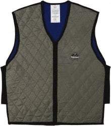 Ergodyne - Size L, Gray Cooling Vest - 38 to 42" Chest, Zipper Front, Nylon - Americas Industrial Supply