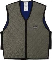 Ergodyne - Size L, Gray Cooling Vest - 38 to 42" Chest, Zipper Front, Nylon - Americas Industrial Supply