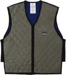 Ergodyne - Size M, Gray Cooling Vest - 36 to 38" Chest, Zipper Front, Nylon - Americas Industrial Supply