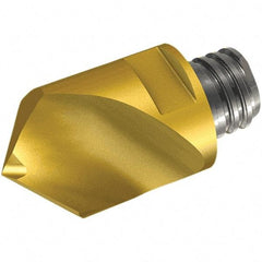 Iscar - MM EC-D Grade IC908 Carbide Spotting Drill Milling Tip Insert - TiAlN Finish, 1 Flute, 12mm Cutting Diam, 23mm Extension - Americas Industrial Supply