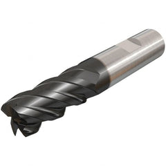 Iscar - 20mm, 38mm LOC, 20mm Shank Diam, 104mm OAL, 4 Flute, Solid Carbide Square End Mill - Single End, TiAlN Finish, Spiral Flute, 45° Helix, Right Hand Cut, Right Hand Flute - Americas Industrial Supply