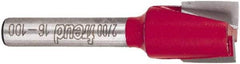 Freud - 1/2" Cut Diam, 1/2" Length of Cut, 0 Flute Mortising Edge Profile Router Bit - Carbide-Tipped, 1/4" Shank Diam, 2" OAL, Proprietary Coating - Americas Industrial Supply