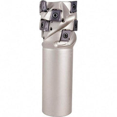 Iscar - 2" Cut Diam, 1.87" Max Depth of Cut, 1-1/2" Shank Diam, 5-1/4" OAL, Indexable Square Shoulder End Mill - T490 LN.T 1306 Inserts, Cylindrical Shank, 90° Lead Angle, Through Coolant, Series Helitang - Americas Industrial Supply