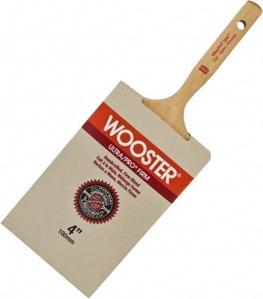 Wooster Brush - 3" Flat Nylon/Polyester Varnish Brush - 3-3/16" Bristle Length, 6-1/4" Maple Dowel Handle - Americas Industrial Supply