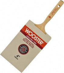 Wooster Brush - 3" Flat Nylon/Polyester Varnish Brush - 3-3/16" Bristle Length, 6-1/4" Maple Dowel Handle - Americas Industrial Supply