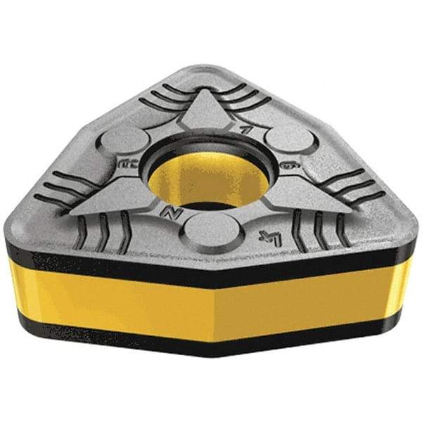 Iscar - WNMG433 NR Grade IC9150 Carbide Turning Insert - TiCN/Al2O3/TiN Finish, 80° Trigon, 1/2" Inscr Circle, 3/16" Thick, 3/64" Corner Radius - Americas Industrial Supply
