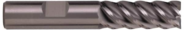 Kennametal - 1/4", 6 Flute, Single End, Solid Carbide, 0.016" Corner Radius End Mill - 2-1/2" OAL, 20° Helix, Right Hand Flute, 0.008" LOC, Right Hand Cut, 3/4" Extended Reach - Americas Industrial Supply