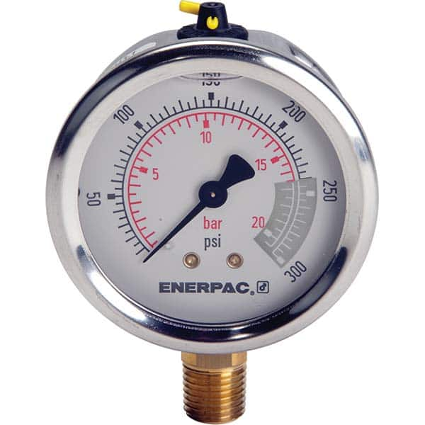 Enerpac - Hydraulic Pressure Gages & Adapters Type: Glycerine Filled Pressure Rating: 300 - Americas Industrial Supply