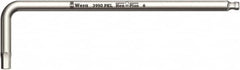 Wera - 4mm Hex, Long Arm, Hex Key - 137mm OAL, Metric System of Measurement - Americas Industrial Supply