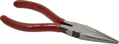 Proto - 5-9/16" OAL, 1-11/16" Jaw Length x 1/2" Jaw Width, Long Nose Needle Nose Pliers - Serrated Jaw, Plastisol Handles - Americas Industrial Supply
