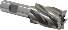 Interstate - 1-1/4" Diam, Fine Pitch, 2" LOC, 6 Flute Cobalt Roughing Square End Mill - Uncoated, 4-1/4" OAL, 3/4" Shank Diam, Single End - Americas Industrial Supply