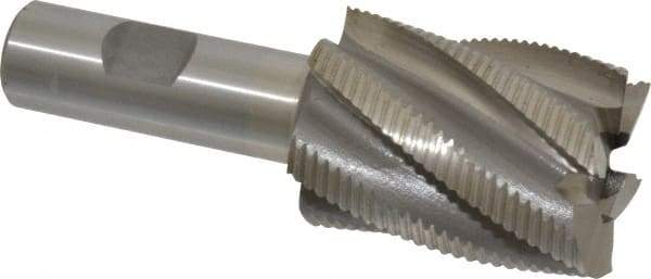 Interstate - 1-1/2" Diam, Fine Pitch, 2" LOC, 6 Flute Cobalt Roughing Square End Mill - Uncoated, 4-1/4" OAL, 3/4" Shank Diam, Single End - Americas Industrial Supply