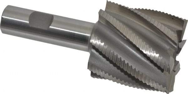 Interstate - 2" Diam, Fine Pitch, 2" LOC, 8 Flute Cobalt Roughing Square End Mill - Uncoated, 4-1/2" OAL, 3/4" Shank Diam, Single End - Americas Industrial Supply