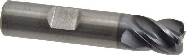 Kennametal - 1/2", 4 Flute, Solid Carbide, 0.06" Corner Radius End Mill - 2-1/2" OAL, 5/8" LOC - Americas Industrial Supply