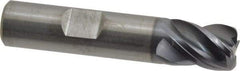 Kennametal - 1/2", 4 Flute, Solid Carbide, 0.06" Corner Radius End Mill - 2-1/2" OAL, 5/8" LOC - Americas Industrial Supply