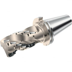 Walter - 2" Cut Diam, 3.346" Max Depth of Cut, 5" OAL, Indexable Square Shoulder Helical End Mill - Multiple Insert Styles, CAT 50 Taper Shank, 90° Lead Angle, Through Coolant, Series Xtra-tec - Americas Industrial Supply