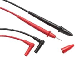 Fluke - Black/Red Electrical Test Equipment Leads - Use with Electrical Test Equipment with 4mm Adapters - Americas Industrial Supply