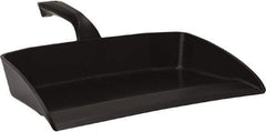 Vikan - 12-1/2" Wide Handheld Dustpan - Plastic Body, 4-1/2" Handle, Black - Americas Industrial Supply