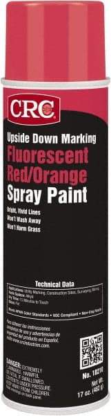 CRC - 20 fl oz Red Marking Paint - 700' Coverage, Lead Free Formula, 528 gL VOC - Americas Industrial Supply