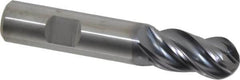 Kennametal - 5/8" Diam, 1-1/4" LOC, 4 Flute Solid Carbide Ball End Mill - AlTiN Finish, Single End, 3-1/2" OAL, 5/8" Shank Diam, Spiral Flute - Americas Industrial Supply