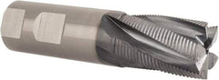 Kennametal - 1" Diam, Fine Pitch, 1-1/2" LOC, 5 Flute Solid Carbide Roughing Square End Mill - AlTiN Finish, 4" OAL, 1" Shank Diam, Centercutting, 20° Helix - Americas Industrial Supply