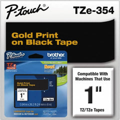 Brother - 1" Wide, Black Tape Cassette - For Label Maker - Americas Industrial Supply