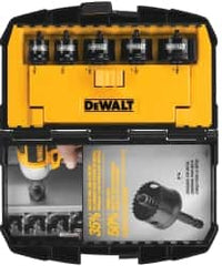 DeWALT - 5 Piece, 3" to 1-3/8" Saw Diam, Impact Rated Hole Saw Kit - Bi-Metal, Toothed Edge, Includes 5 Hole Saws - Americas Industrial Supply