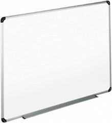 UNIVERSAL - 36" High x 48" Wide Erasable Melamine Marker Boards - Aluminum/Plastic Frame, 49.67" Deep, Includes Accessory Tray/Rail & Mounting Kit - Americas Industrial Supply