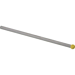 Made in USA - 3/8" Cut Diam, 1/4" Shank Diam, Ball Head Single Cut Burr - Carbide, 5/16" LOC, 6-3/8" OAL - Americas Industrial Supply