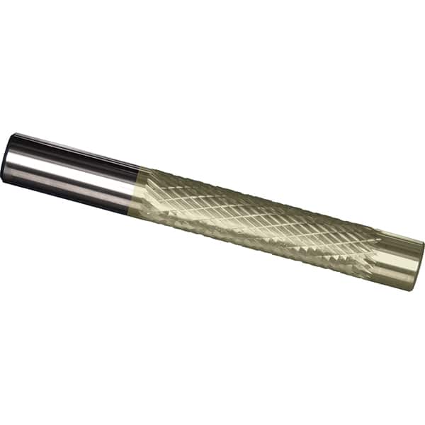 Made in USA - 1/2" Diam, 2" LOC, Solid Carbide Diamond Pattern Router Bit - Right Hand Cut, 4" OAL, 1/2" Shank Diam, Use on Cast Iron, Stainless, Steel, Titanium - Americas Industrial Supply