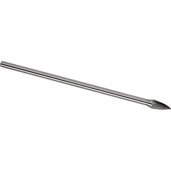 Made in USA - 1/4" Cut Diam, 1/4" Shank Diam, Tree Head Single Cut Burr - Carbide, 5/8" LOC, 6" OAL - Americas Industrial Supply