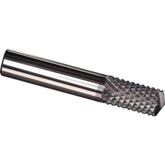 Made in USA - 3/16" Diam, 5/8" LOC, Drill Point End, Solid Carbide Diamond Pattern Router Bit - Right Hand Cut, 2" OAL, 3/16" Shank Diam, Use on Carbon & Honeycomb, Carbon Fiber, Composite, Fiberglass, Graphite - Americas Industrial Supply