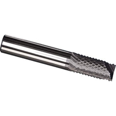 Made in USA - 1/4" Diam, 1" LOC, End Mill End, Solid Carbide Diamond Pattern Router Bit - Right Hand Cut, 3" OAL, 1/4" Shank Diam, Use on Carbon & Honeycomb, Carbon Fiber, Composite, Fiberglass, Graphite - Americas Industrial Supply