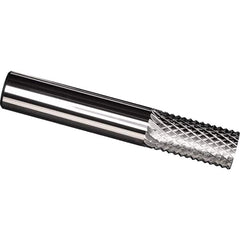 Made in USA - 3/16" Diam, 5/8" LOC, Plain End, Solid Carbide Diamond Pattern Router Bit - Right Hand Cut, 2" OAL, 3/16" Shank Diam, Use on Carbon & Honeycomb, Carbon Fiber, Composite, Fiberglass, Graphite - Americas Industrial Supply